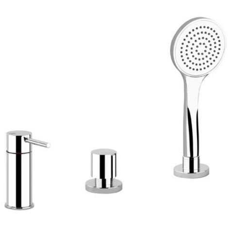 GESSI 3-Loch-Wannenrand Dreiloch-Wannenrandbatterie chrom