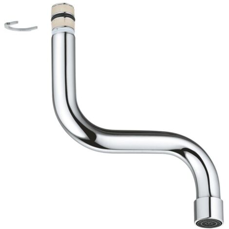 Grohe Auslauf Chrom schwenkbar, Ausladung 113mm für Eurosmart Einhand-Spültischbatterie Wandmontage