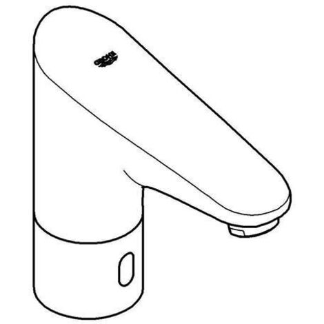 GROHE Infrarot-Elektronik für Waschtisch Europlus E 360161, ohne Mischung, für kaltes oder vorgemischtes Wasser, mit Steckertrafo 100-230 V AC, 50-60 Hz, 6 V DC, chrom (1/5)