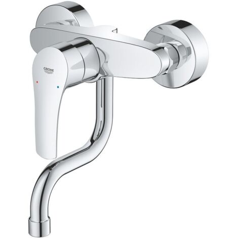 Grohe Wand-Spültisch-Einhebelmischer Eurosmart chr, schwenkb. Auslauf, Ausladung 149mm (1/5)