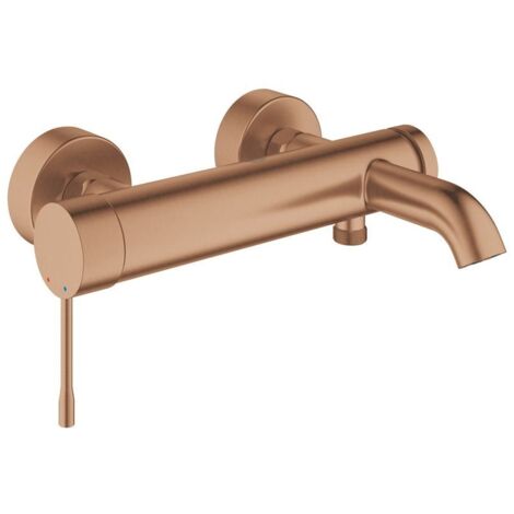 Grohe Wannen-Einhebelmischer Essence 1/2", Wandmontage, warm sunset gebürstet