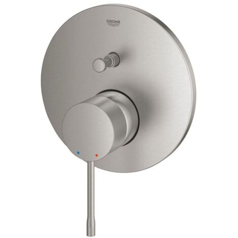 Grohe Fertigmontageset Essence supersteel, für Wannen-Einhandmischer