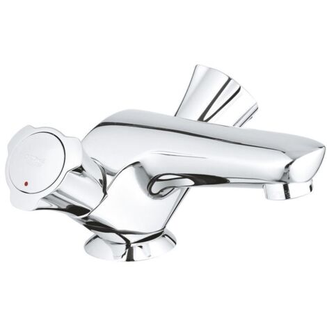 GROHE Waschtisch-Einlochbatterie Costa 213901, Gussauslauf mit Mousseur, Zugstangen-Ablaufgarnitur 1 1/4'', chrom (1/5)