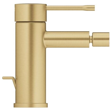Grohe Essence 1-Loch-Einhand-Bidetbatterie, Cool Sunrise gebürstet, Zugstangen-Garnitur, Professional Edition