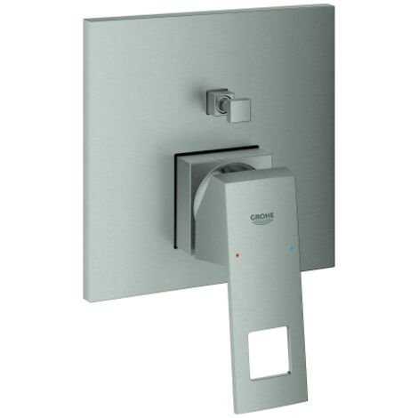 GROHE Einhand-Wannenbatterie Eurocube 24062, Fertigmontageset für Rapido SmartBox, supersteel (1/3)