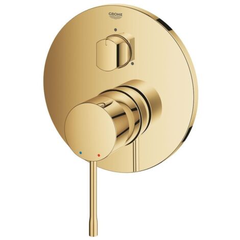 Grohe Essence Einhandbatterie Fertigmontageset Cool Sunrise, für 3-Wege Umstellung