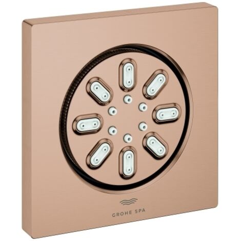 Grohe Seitenbrause Rainshower Aqua Cube 7,5x7,5cm, 2 Stahlarten, w. suns geb.