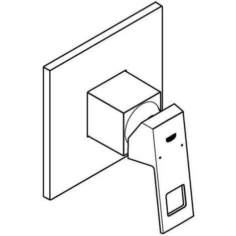 GROHE Einhand-Brausebatterie Eurocube 24061, Fertigmontageset für Rapido SmartBox, supersteel (1/5)