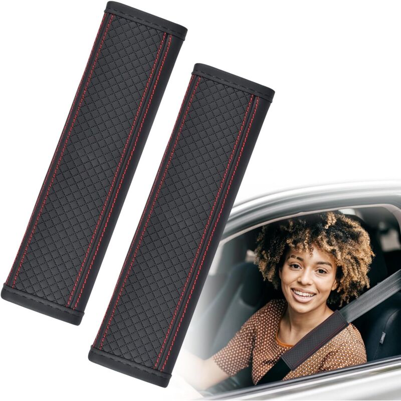Protecteur De Ceinture De Sécurité Auto - 2 Pièces En Soie Glacée, Confort Cou Et épaules