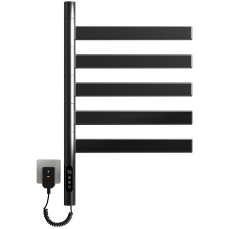 Largeight – Sèche-serviette électrique rotatif 150W – Chauffage à 360° – Protection IPX5 – Économie d'énergie – Acier inoxydable 304