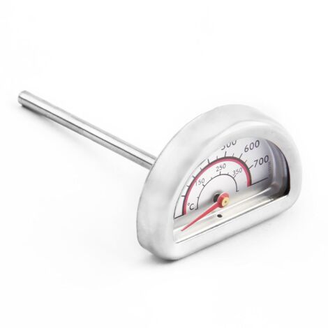 Thermomètre Four Compatible avec Omnia, Thermometre Cuisine en Acier Inoxydable avec Sonde 7 cm, Thermomètre de Cuisson pour Barbecue Fumoir et Gril, Plage de Mesure 0°C à 400°C