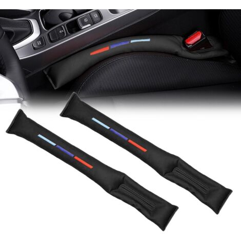 2pcs Auto Seat Crevice Filler, PU Leatherette Auto Seat Crevice Filler, Universal Car Seat Accessories Upholstery (Black) (1/5)