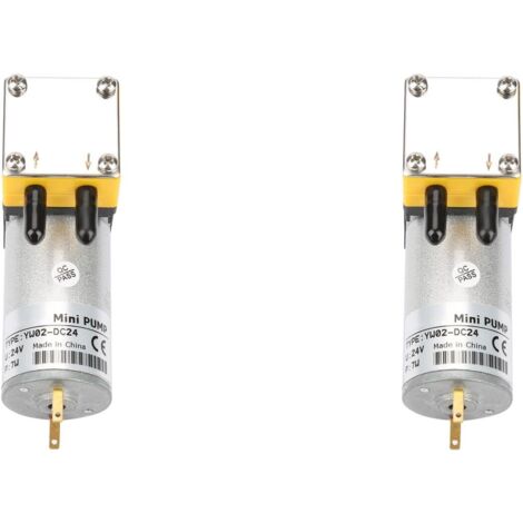 Micro Pompe à Vide 2 Pièces, Pompe à Membrane Miniature 24 V 0,4-1 L/min, Petite Taille, Structure Solide, et sans Entretien, Applications Larges, stabilité Chimique (1/5)