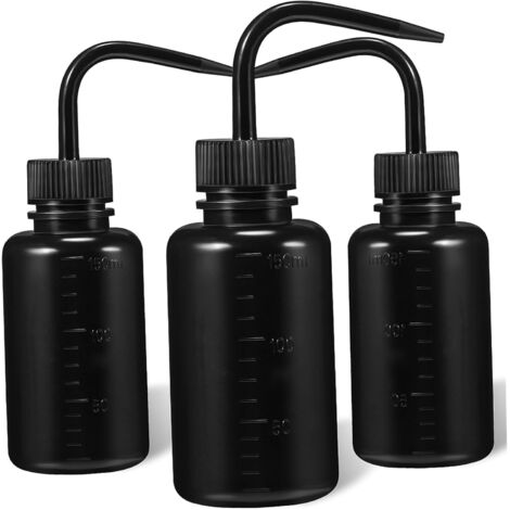 3 Pièces Flacons De Lavage En Plastique Vides 150 Ml 3 Noirs Petite De Lavage Darrosage Succulente De Lavage Des Cils Presser Les Biberons Deau Ou Lentilles De Contact Pissette (1/5)