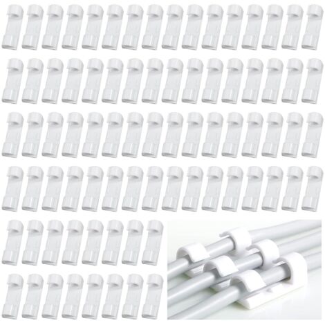 Clips pour câbles 40 pièces (blanc)，Largeight，Clips pour câbles 40 pièces (blanc)，Largeight (1/5)