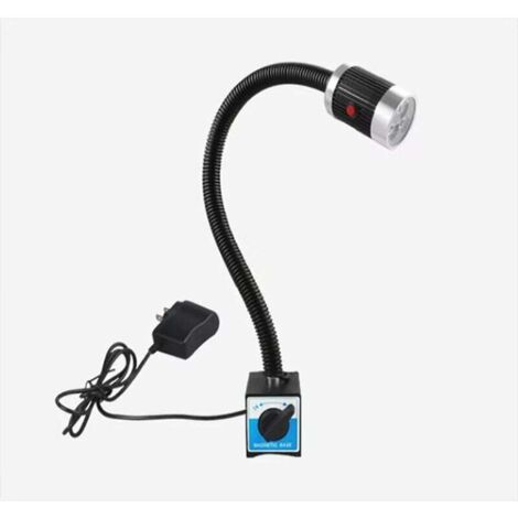 Lampe de machine avec base magnétique, lumière LED magnétique 9 W, bras de lumière flexible et étanche avec base magnétique pour établi, tour, fraiseuse CNC, fraiseuse à métaux