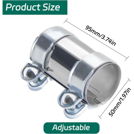 EMUSA T409 Stainless Exhaust Straight Piping – 2” ID To 2” OD, 47” Length, Universal