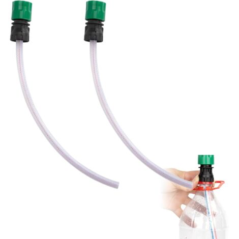 2 Pièces Adaptateur de Bouteille avec Tuyau Transparent pour Pistolets Haute Pression, Adaptateur D'extension de Rechange pour Bouteille de Cola, Raccords de Bouteille pour Bouteille de Soda (1/5)