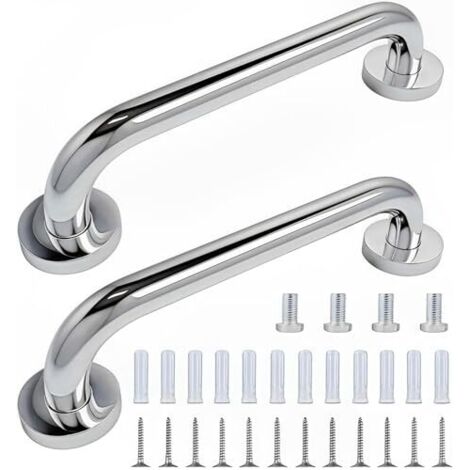 [JAMAIS UTILISÉ]Barre D'Appui de Douche,2 Pièces Barre D'Appui WC,Poignée de Baignoire de Sécurité,30 cm Barre D'appui en Acier Inoxydable pour Âgées,Enfants (1/5)