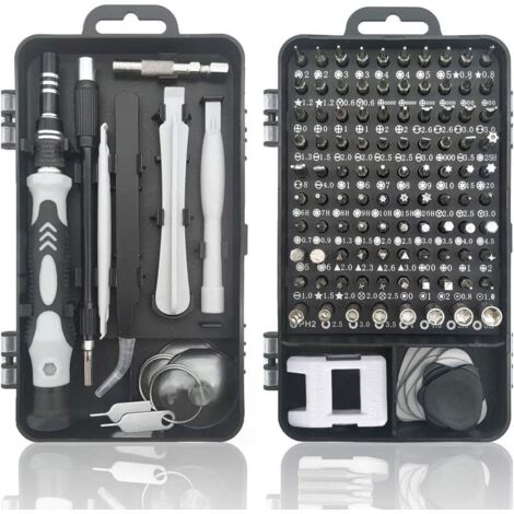 115 en 1 Mini Tournevis Professionnel Magnétique Étoile Tournevis Kit Tournevis Précision pour iPhone,iPad,Smartphone,Montre,Réparation Téléphone Portable,Laptop/Lunettes (1/5)
