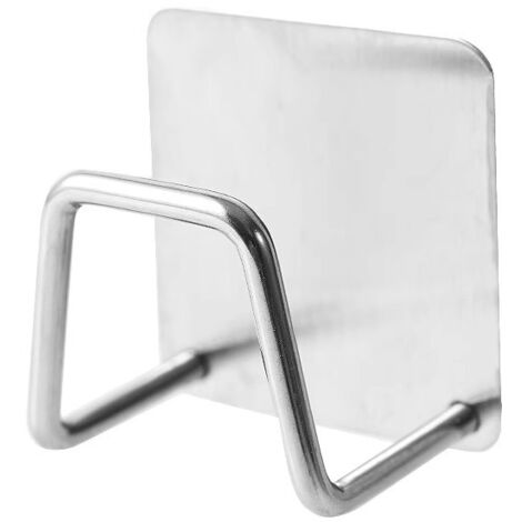 2 Pack Self Adhesive Sponge Holder Stainless Steel Sink Soap Sponge Holder Rustproof Premium Kitchen Accessories/Gold (1/5)
