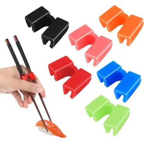 Aide aux Baguettes,6 Pièces Baguettes Réutilisables Aide,Beginner Chopsticks,Baguettes D'Apprentissage pour Adultes,Enfants,Débutants (1/5)
