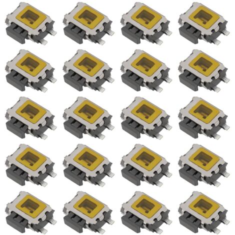[JAMAIS UTILISÉ]Lot de 20 Interrupteurs à Bouton-poussoir Tactiles Latéraux SMT SMD à 4 Broches Montage en Surface 4,7 X 3,5 X 1,6 Mm 0,1 A/5 V (1/5)