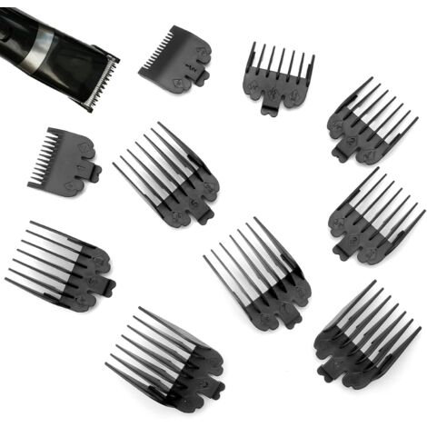 10 pièces Peignes pour Sabot Cheveux, Accessoires de tondeuse, Sabot Tondeuse, Sabot pour Tondeuse Clip, Convient à Toutes les Tondeuses de Taille Réelle