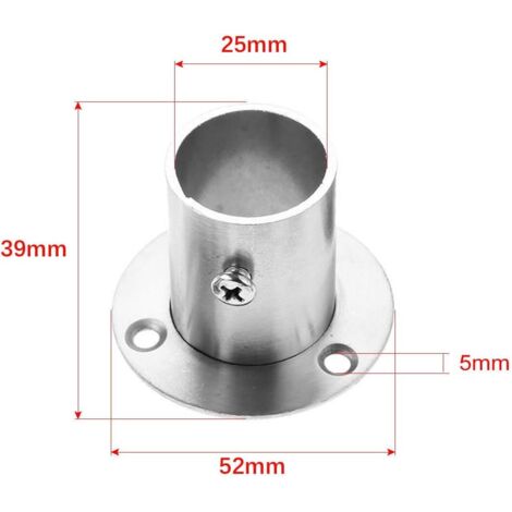 Lot De 2 Supports De Tringle à Rideau De Douche En Acier Inoxydable – Angle Réglable – Pour Placard Ou Salle De Bain – Diamètre 26mm