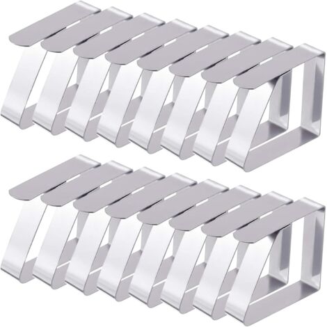 16 Piece Stainless Steel Tablecloth Clips Set for Outdoor, Home, Dinner, Picnic, Party and Wedding (1/5)