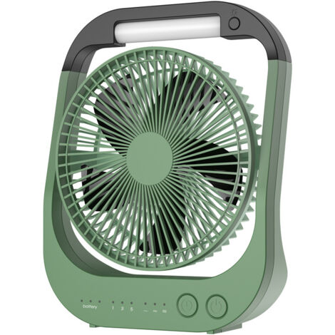Petit ventilateur, minuterie de camping en plein air, portable, longue durée de vie de la batterie, chargement avec lumière (1/4)