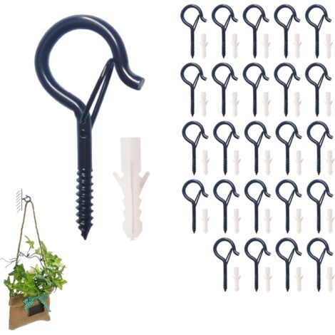 25 Pieces Stainless Steel Eye Screw Set, 2.2 Inch Self Tapping Screw Hook, Eye Hooks for Beads, DIY Craft Ceiling Hangers, Wood, Perfect Bottles (1/5)