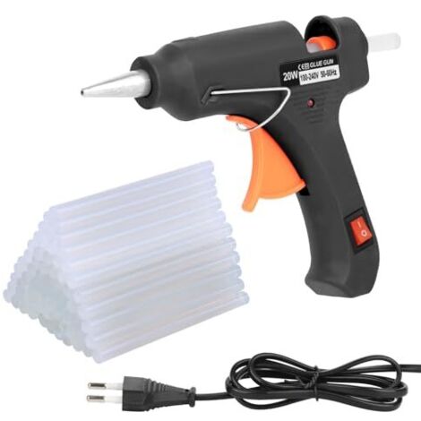 [JAMAIS UTILISÉ]Pistolet à Colle Chaude, 20W Pistolet a Colle avec 60pcs 7mm100mm Bâtons de Colle, Pistolets à Colle électriques Pistolet a Colle Chaude pour Réparation, Artisanat, DIY, Maison