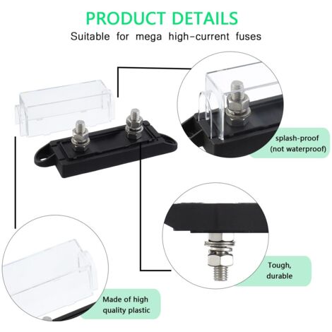 Porte-fusible Automobile Robuste Pour Mega Accepte Les Fusibles évalués