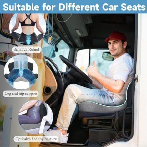 SICOUSOK Coussin Siège Mémoire De Forme Ergonomique - Pour Voiture, Bureau, Camion