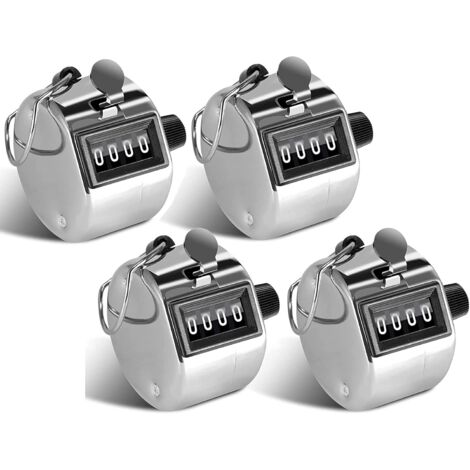 Lot de 4 compteurs à cliquer, 4 chiffres, compteur manuel