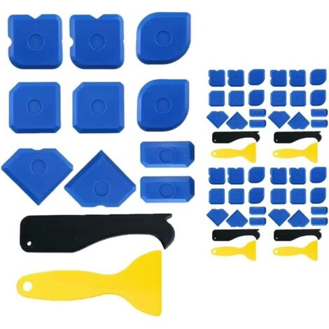 [JAMAIS UTILISÉ]Kit de 5 Outils de Finition de Mastic en Silicone pour Salles de, Cuisines, Élimination Du Coulis, Lissage, Mastic, Outils D'Élimination Du Calfeutrage (1/4)