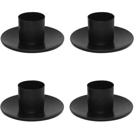 [JAMAIS UTILISÉ]4 Pièces Bougeoir Noir en Métal - Chandelier Vintage avec Porte-Bougie Décoratif pour Salon/Salle à Manger/Chambre - Décoration Cheminée et Table