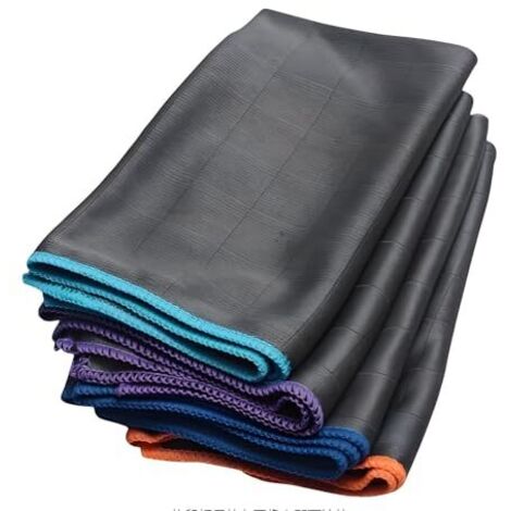 TopClean- Chiffon en Fibre de Carbone - 2/3/4 Serviette Nettoyage sans Trace 40 50cm pour Verre, Vitre, Lunettes, Vaisselle, Cuisine, Ménage