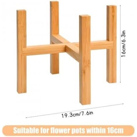Support Plantes Intérieur Extérieur En Bois - Support Pot De Fleurs Réglable Bambou - Décoration Naturelle