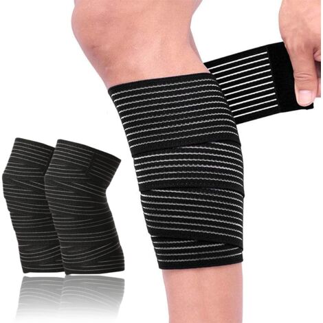 [JAMAIS UTILISÉ]4 Pack Tandage Du Genouillère, Bandage Sportif Supporté Au Genou, Sport De Force De Kiebandage, échelle Du Genou Comprimé Pour Le Bras, Le Coude, Le Veau, La Main, La Cheville, Le Poig (1/5)
