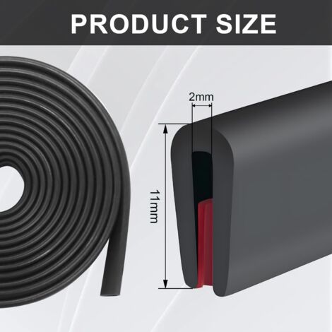 Joint De Protection PVC En U - 3 Mètres Pour Bords De 0,5 à 2 Mm - Marque Uxcell