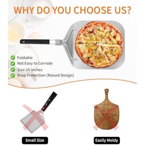 Pelle à Pizza Perforée Avec Poignée Détachable Et ... – Grandado
