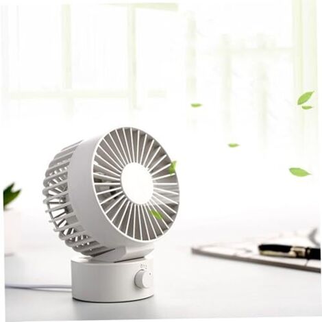 Ventilateur de bureau Réglage de l'angle USB Petit opération silence personnelle Mini ventilateur chevet portable pour table chambre à domicile et bureau, chevet, support nuit