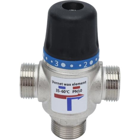 Soupape de Commande de Température L'eau Power Stable pour le Système Chauffage au Sol, Mixte à 3 Voies (G3 / 4) (1/5)