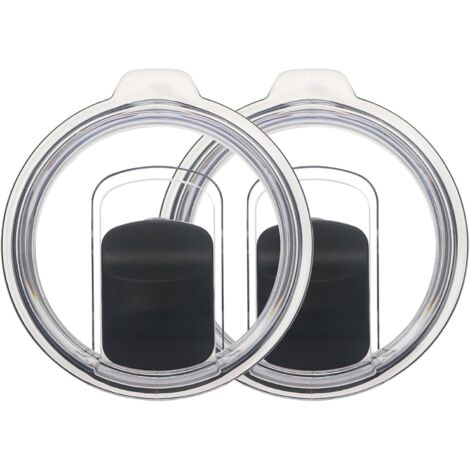Lot de 2 Couvercles de Remplacement pour Gobelet 20 oz,protection Couvercle Anti-Éclaboussures en Silicone,Couvercle à Paille de Rechange pour Gobelet,Étanche et Durable,Compatibles avec Tasse Stanley (1/5)