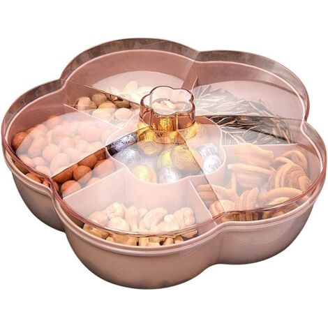 Boîte créative à plusieurs compartiments pour noix, avec couvercle, scellée et résistante à l'humidité. (1/4)