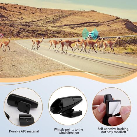 Sifflet Avertisseur Pour Cerf - Pack De 4 - Pour Voiture (12V) - En Acrylique Amélioré - Neuf - Éloigne Les Animaux