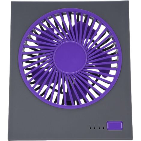 Petit Ventilateur de Table Longue Batterie Durée 4 Vitesses de Bureau Léger de Fililador pour le Matériau Communautaire Communautaire de Vélos (Violet gris) (1/5)