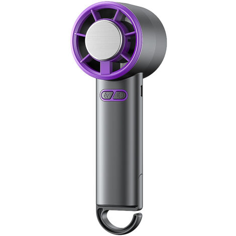Ventilateur portable générique, refroidisseur d'air personnel, ventilateur puissant, silencieux, design compact, batterie rechargeable, facile à transporter,Pliable800 mAh ,(gris) (1/5)